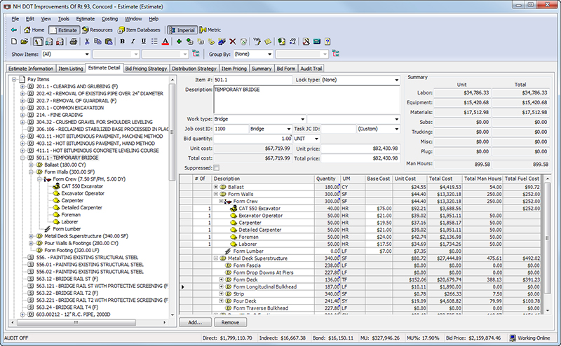 Construction Estimating And Bidding - WBS Software - B2W Software