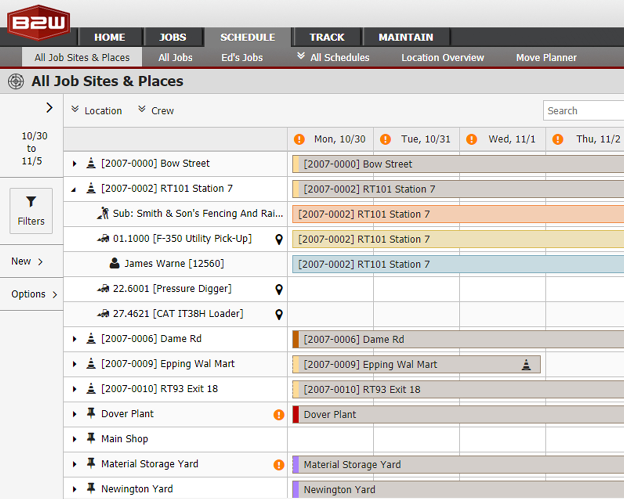 Construction Project Scheduling And Resource Dispatching Software - B2W ...