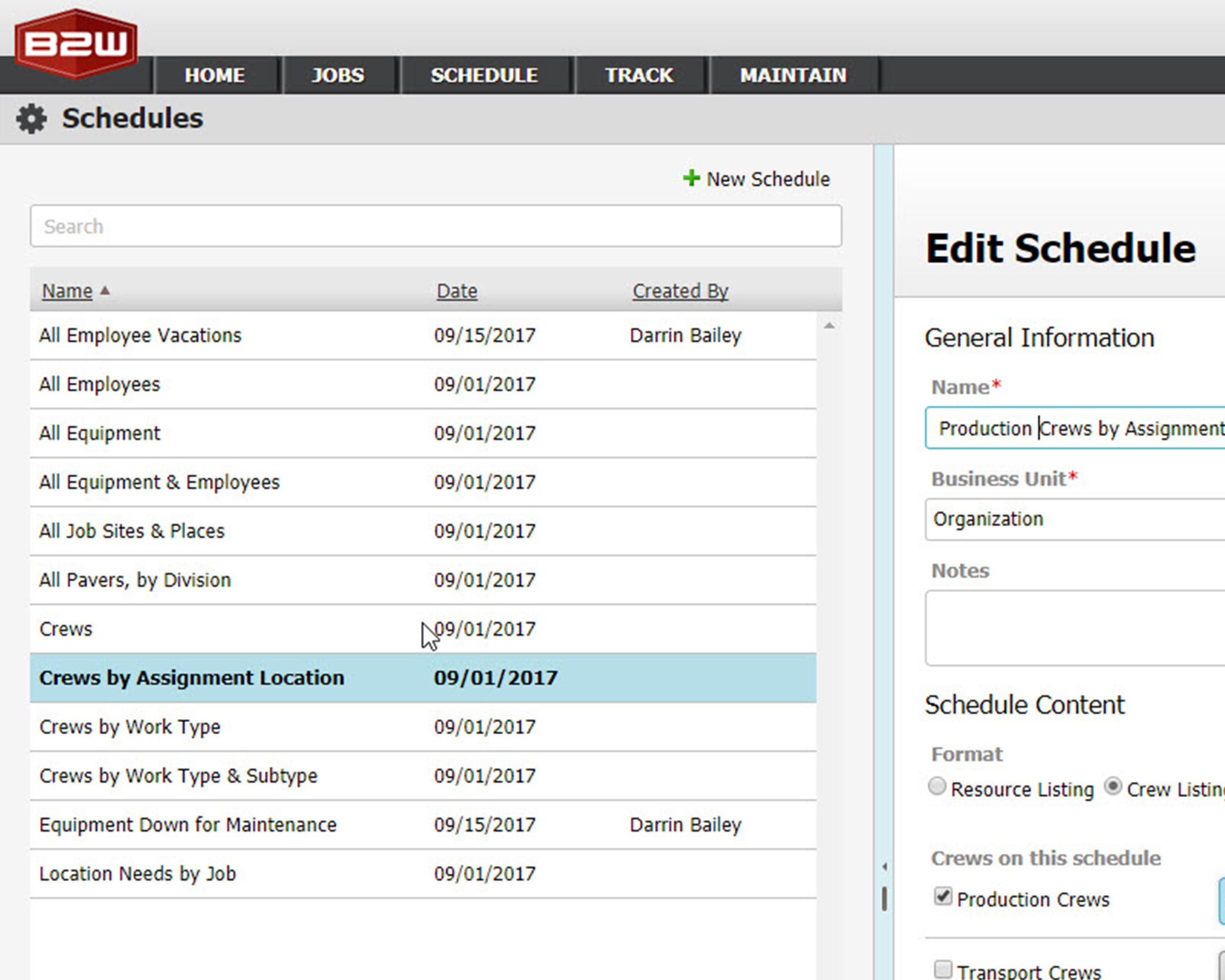 Construction Project Scheduling And Planning Software - B2W Software