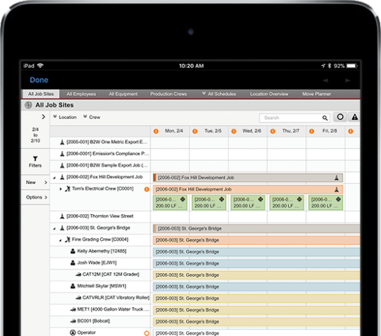 Heavy Construction Scheduling Software - B2W Schedule